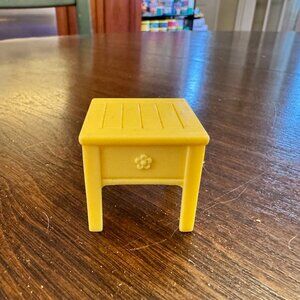Fisher Price Loving Family Dollhouse Small Yellow Side Table Living Room